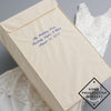 Bridal Gown Wedding Keepsake Box - Heirloom Acid Free & 100% Cotton Muslin Box Cover (No