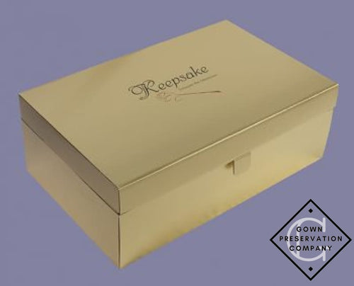 Gold Bridal Gown Wedding Keepsake Box - Heirloom Acid Free Only 32 ½ X 19 10 ¼ Preservation Services